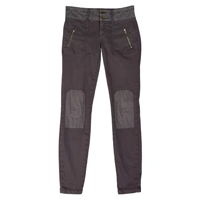 Calça Pilcro And The Letterpress Feminina 25 Magro Utilitário Zíper Bolso Patch Joelho - Imagem 1 de 4