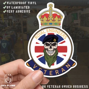 Royal Engineers Veteran UV Laminated Lord Kitchener & Beret Decal - Picture 1 of 9