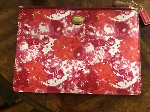 Coach Flower Print Signature Medium Tablet Tech Case Pouch F67784 NWT - Picture 1 of 6