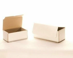 50 7" X 4" X 3" White Corrugated Mailers Die Cut Tuck Flap Boxes Free Shipping - Picture 1 of 19