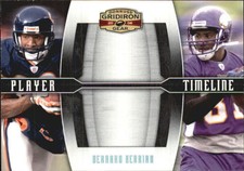 2008 Donruss Gridiron Gear Player Timeline Silver #9 Bernard Berrian C48456