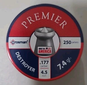 Crosman Premier Destroyer Airgun Pellets .177 Cal - 7.4 Gr - 250 Count - Picture 1 of 2