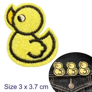 Duck Iron on patch on - yellow bird Bath animal ducky Baby Duckling patches - Picture 1 of 2
