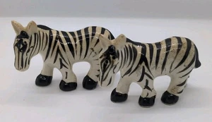Zebra Keramik Porzellan Salz & Pfefferstreuer Hergestellt im besetzten Japan Vintage 2" x 3" - Bild 1 von 12