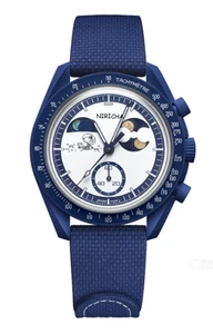 Orologio Uomo Lusso Quarzo Acciaio Inox Zaffiro Impermeabile Calendario Luminoso - Foto 1 di 7