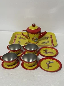 Vintage Curious George Tin Tea Set | Classic Toys - complete - Acceptable - Picture 1 of 13