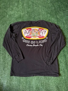 Ron Jon Surf Shop T Shirt Mens M Black Cocoa Beach Florida Long Sleeve Tee - Picture 1 of 6
