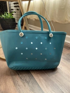 Bogg Bag Teal Beach Rubber Tote Gym Bag - Picture 1 of 8