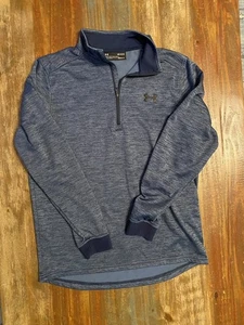 Under Armour Men's Blue  Long Sleeve Quarter Zip Loose Cold Gear Size Medium - Picture 1 of 5