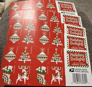 Scott # 5526 - 5529 EE. UU. Navidad Delicias Paquete De 100 Sellos M/H NUEVO - Imagen 1 de 5