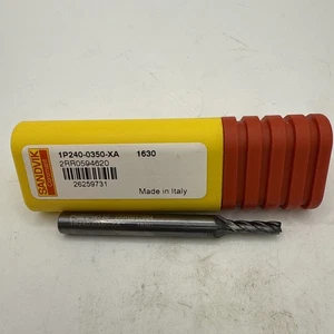Sandvik 1P240-0350-XA 1630 3,5 mm 4 flauti taglio centrale angolo smusso fine fresa - Foto 1 di 2
