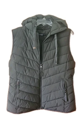 RALPH LAUREN Hooded Insulated Puffer Vest Green Embroidered Logo SZ XL NWT $150 - Image 1 of 4