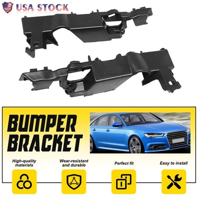 Front Bumper Support Retainer Brackets For Audi S6 A6 A6 Quattro 2012-2018 Pair - Image 1 of 4