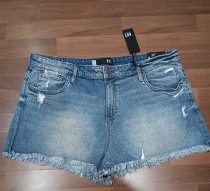 KUT From The Kloth Women High Rise Jane Distressed denim shorts size 18 NWT - Picture 1 of 14