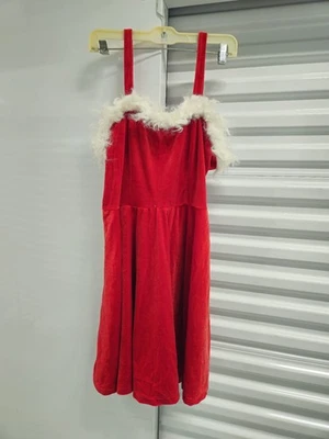 女式 Mrs Claus 连衣裙 L 码 — 第 1/4 张图片