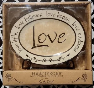 Heartland Miniature Plate & Stand - By Carlton Cards - Sealed π₯ - Picture 1 of 2