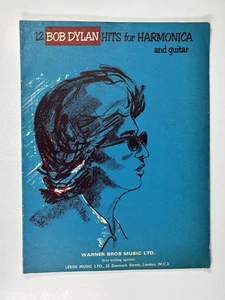 12 Bob Dylan Hits For Harmonica & Guitar Original Warner Bros Music Ltd  - Picture 1 of 13
