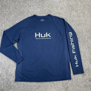 Titel: HUK Herren XXL Langarm Performance Angelhemd blau leicht belüftet - Bild 1 von 6