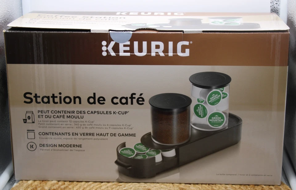 KEURIG Coffee Station Storage Organizer – Holds Both K-Cup & Ground Coffee