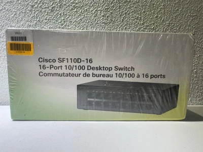 Cisco SF110D-16 16 Port Ethernet Switch 10/100base (New In Box - Sealed) - Image 1 of 2