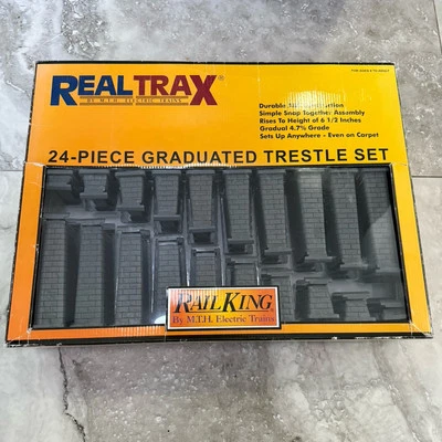 MTH RealTrax Rail King 24 Piece Graduated Trestle Set 40-1033 - Image 1 of 4