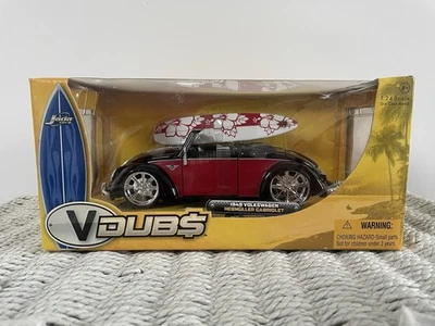 1949 Volkswagen Beetle Hebmuller Cabriolet + Surf 1/24 1 24 JADA TOYS V DUBS §§ - Image 1 of 4