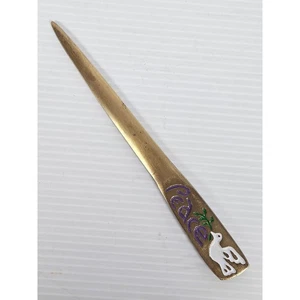 Vintage Peace Dove Solid Brass 7.5" Letter Opener - Picture 1 of 2