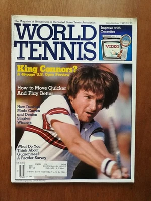 Vintage World Tennis Magazine September 1983 Jimmy Connors - Image 1 of 2