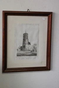 BEACH WALL SCHLÜSSELTURM IN NORFOLK ANTIKER DRUCK - ANTIQUE PRINT - Bild 1 von 5