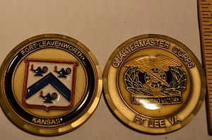 QUARTERMASTER CORPS FT. LEE VA/FT LEAVENWORTH KANSAS CHALLENGE COIN - Bild 1 von 1