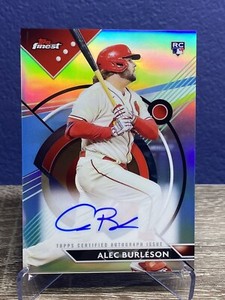 Alec Burleson 2023 Topps Finest RC Refractor On Card Auto #FA-AB Cardinals