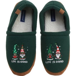 OFFERTA LIFE IS GOOD PANTOFOLE GNOMIO UOMO XMAS GNOMO VERDE-LISTA MULTIPLA 38€ TAGLIA 10 - Foto 1 di 11