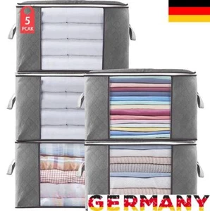 5 Aufbewahrungstasche Kleidung Kisten Aufbewahrung mitDeckel Kleideraufbewahrung - Bild 1 von 10