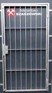 Gittertür Feuerverzinkt Einbruchschutz auf Maß - Modell Raster - Bild 1 von 10