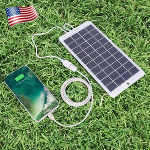 Portable 5V 10W Solar Power Charging Panel USB Charger for Samsung iPhone Tablet - Picture 1 of 13