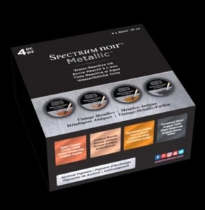 Spectrum Noir Metallic Liquid Ink 30ml - Vintage Metallics 4pc - Picture 1 of 4