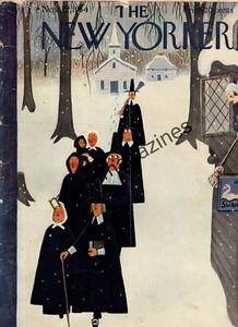 1964 New Yorker November 27 - Pilgrims come home from church on Thanksgiving - Picture 1 of 1