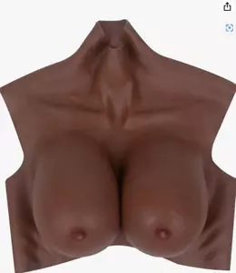 Seno in silicone seno finto silicone scuro forme seno coppa H per cr - Foto 1 di 4