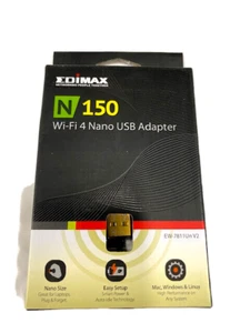 Edimax Wi-Fi 4 802.11n Adapter für PC - Neue Version - Wireless N150 Nano USB V2 - Bild 1 von 2
