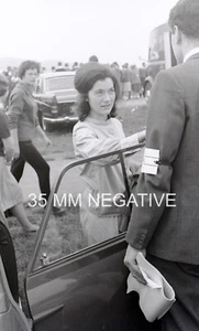 CHRISTABEL CARLISLE DON MOORE MINI COOPER BRANDS HATCH 6 HOUR 1962 35MM NEGATIVE - Picture 1 of 2