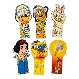 Disney Bookmarks 6pc Book Bites Donald Daisy Pluto Tinkerbell Peter Snow White - Picture 1 of 8