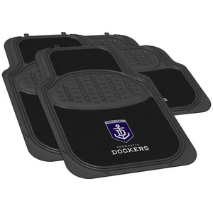84706 FREMANTLE DOCKERS AFL TEAM LOGO SET OF 4 CAR FLOOR MATS FOR MOTOR VEHICLE - Bild 1 von 2