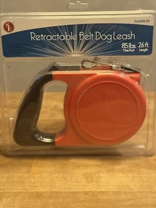 New Retractable Belt Lead Dog Walking Leash 85 Lbs 26’ Webbed Belt Leash - Picture 1 of 2