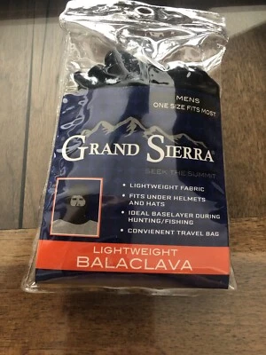 Mens Lightweight Black Polyester Balaclava Mask  FREE U.S. SHIPPING - Image 1 of 2