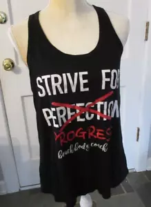 Athletic Black "Strive For Progress beach body coach" Tank top sz M - Picture 1 of 3