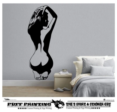 Sexy Female Women Naked Silhouette Man Cave Wall Art Vinyl Decals Stickers Craft - Image 1 of 4