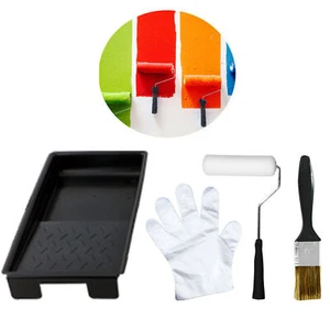 6 Pc Paint Tray Set Applicator Painting Home Wall Tools Roller Brush Painter Kit - Picture 1 of 1