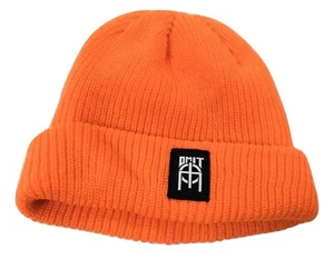Omit Apparel Mens Streetwear Brand Icon Patch Orange Cron Lid Beanie Hat New - Picture 1 of 1