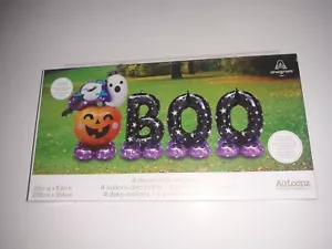 AirLoonz Halloween Ghost Bats Pumpkin BOO 4 Decorative Balloons Anagram 115" NEW - Picture 1 of 7