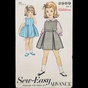 Vintage Advance Child's Jumper & Blouse Pattern #2989 Size 3 CUT - Picture 1 of 6